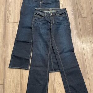 Lot of 2 Talbots Dark Indigo Bootcut Jeans - size 8